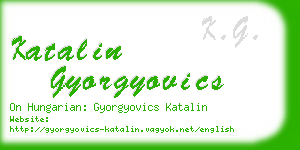 katalin gyorgyovics business card